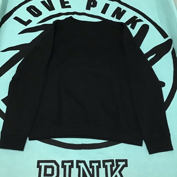 NEW PINK Victoria’s Secret Fleece Palm Floral Crew - Picture 2 of 15